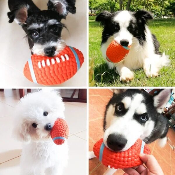 Durable Latex Squeaky Dog Ball Toys - Interactive Chew Toy for All Dog Sizes