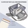 Portable Pet Carrier, TSA Airline Approved, Ideal for Cats, Dogs & Puppies up to 15 Lbs, Durable & Waterproof