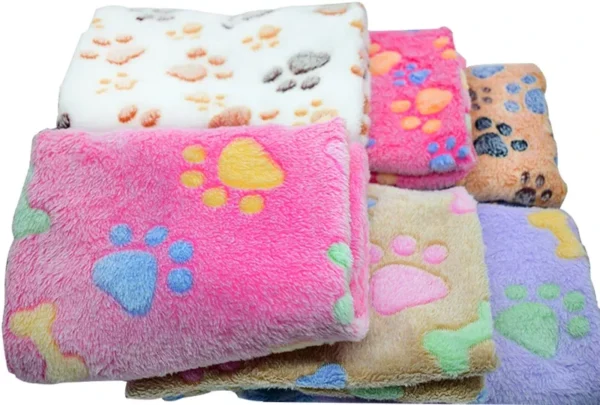 Deluxe Dog Paw Blanket