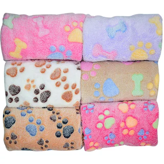 Deluxe Dog Paw Blanket