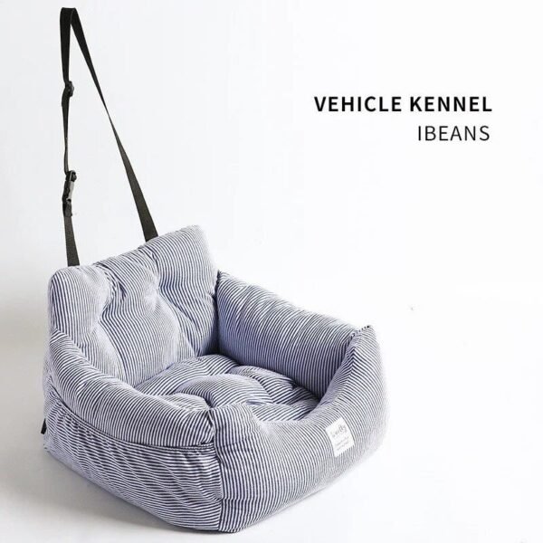 Luxury Striped Portable Pet Car Seat