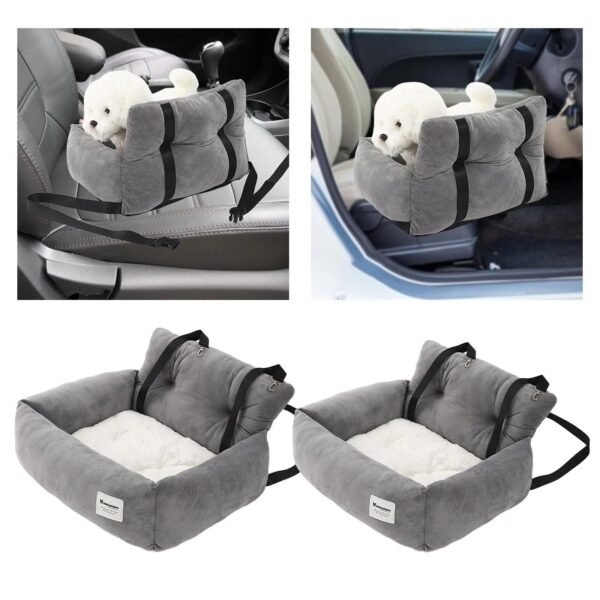 Portable & Washable Pet Car Booster Seat with Anti-Slip Bottom