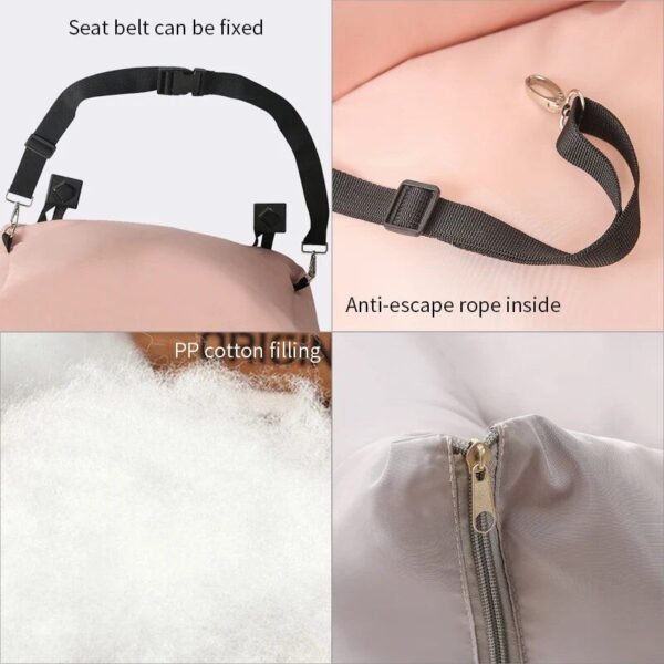 Luxury Washable Small Dog Car Seat & Booster with Safety Leash