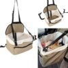 Luxury Portable Pet Booster Car Seat with Safety Leash and Storage Compartment